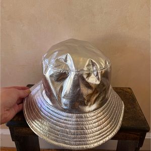 Silver bucket hat
